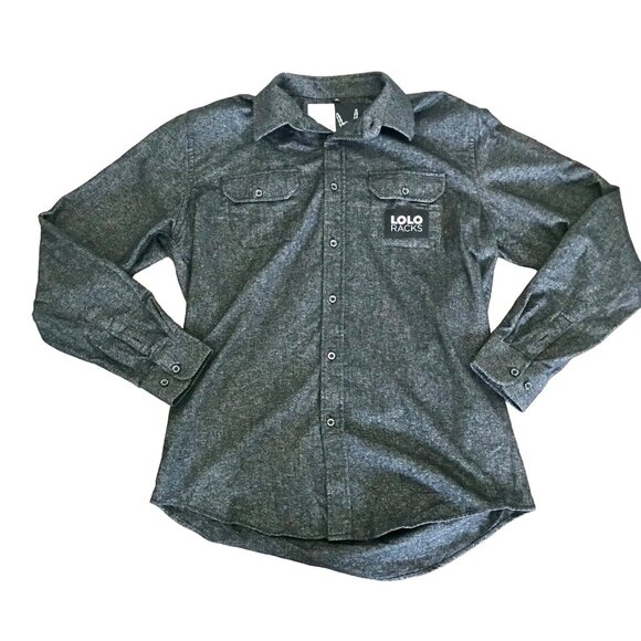 Cascade Armory LoLo Racks Limit Ed. Brushed Flannel Grey Men's Button-Up Size XL - Picture 1 of 14